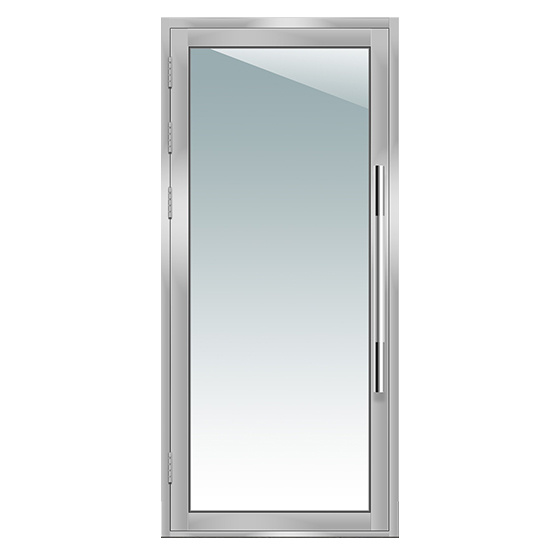 單開(kāi)60型不(bù)鏽鋼隔熱(rè)玻璃防火(huǒ)門(mén)